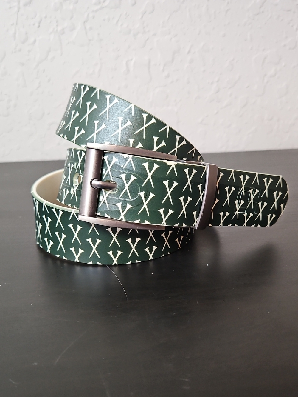 C4 Belts Men's "Dressed To A Tee" Green Golf Belt with Silver Buckle